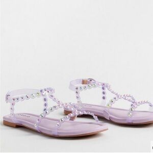 NWT Torrid Embellished Jelly Gladiator Sandals 8.5 Wide